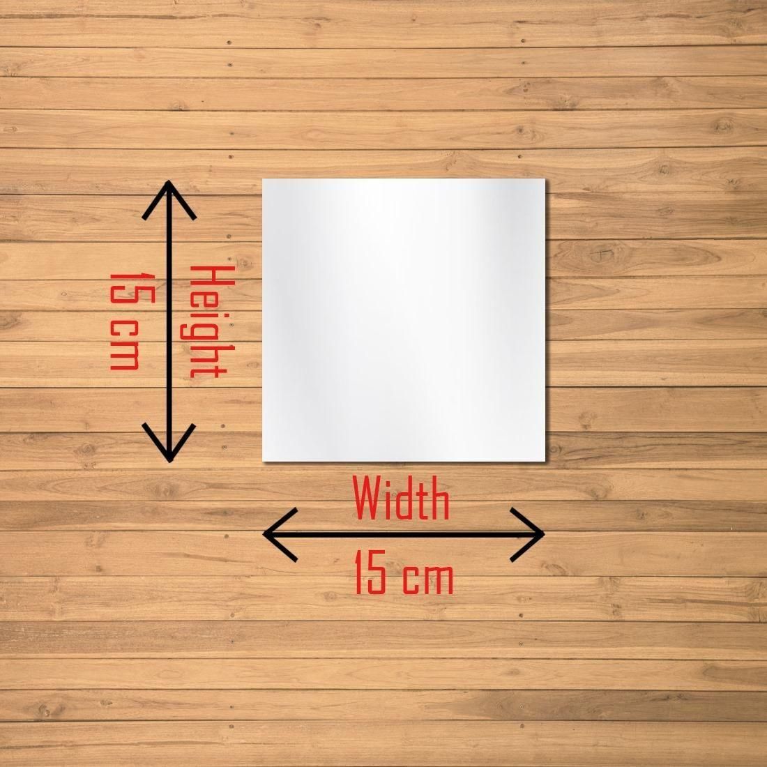 Big Square Silver 3D Acrylic Mirror Wall Sticker