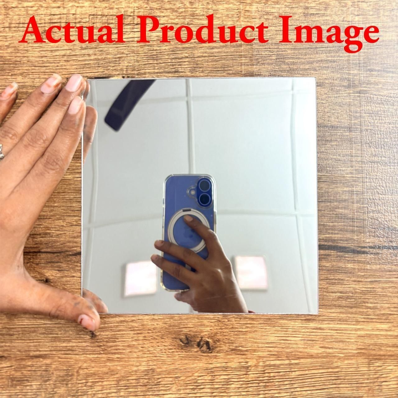 Big Square Silver 3D Acrylic Mirror Wall Sticker